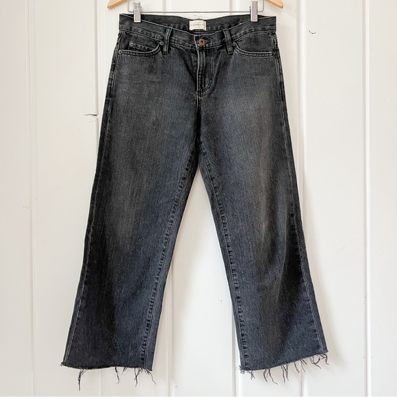 Simon Miller Cropped Wide Leg Jean in Washed Grey - Picture 2 of 5